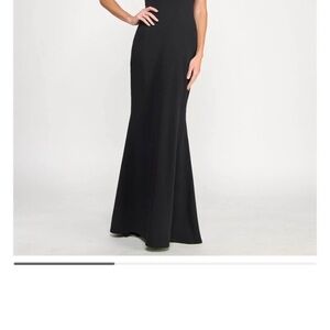 Elegant Black Halter Dress